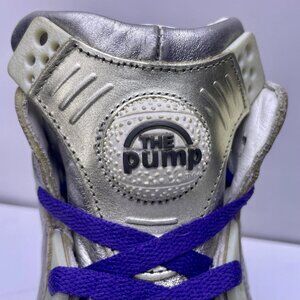 Reebok Shaq Attaq Celebrate Silver Italian Pellegrini Leather 11.5 FREE SHIPPING